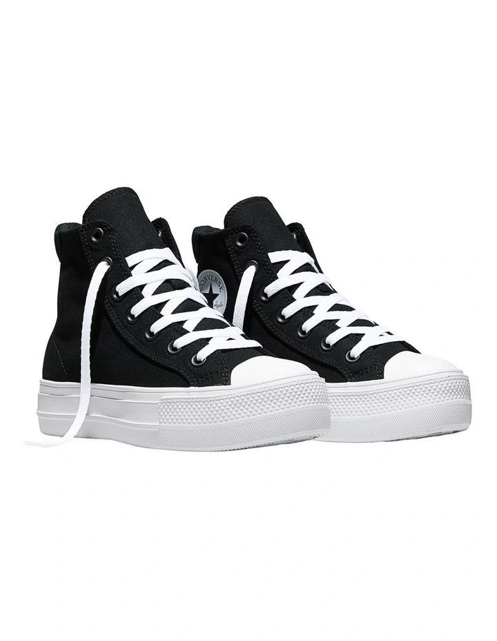 CONVERSE CHUCK TAYLOR ALL STAR DAY ONE PLATFORM CANVAS BLACK/WHITE/WHITE image 4