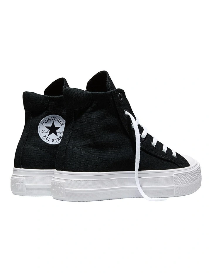 CONVERSE CHUCK TAYLOR ALL STAR DAY ONE PLATFORM CANVAS BLACK/WHITE/WHITE image 5