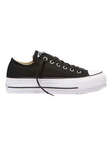 Chuck Taylor All Star Lift Low Top Canvas Sneaker in Black
