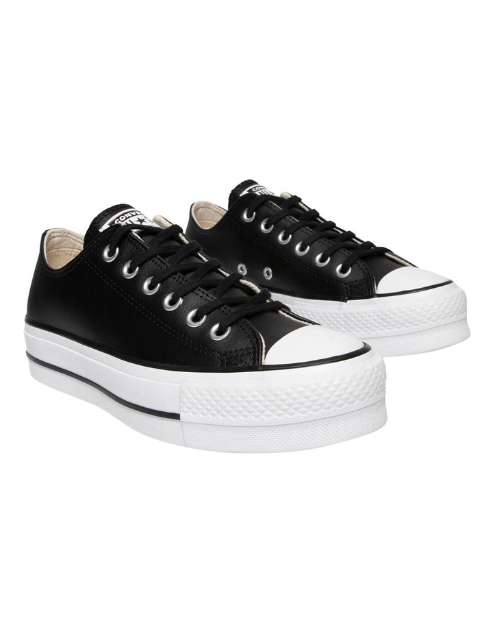 converse black leather platforms