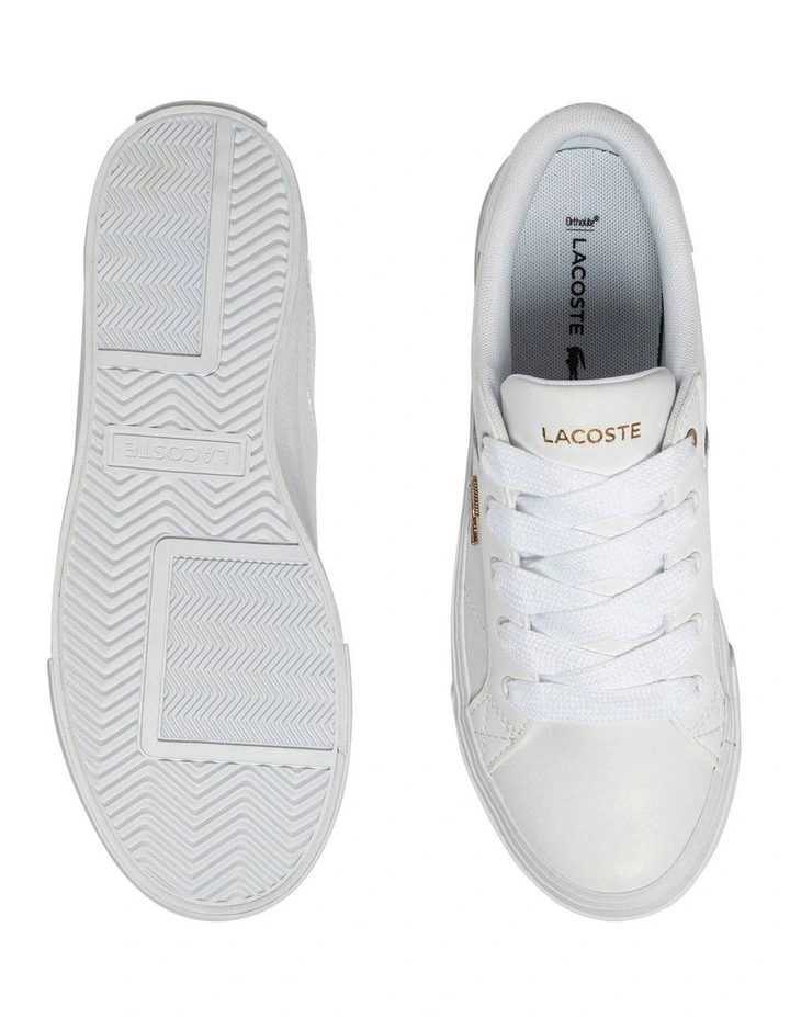 Ziane Platform Leather Sneaker in White image 4