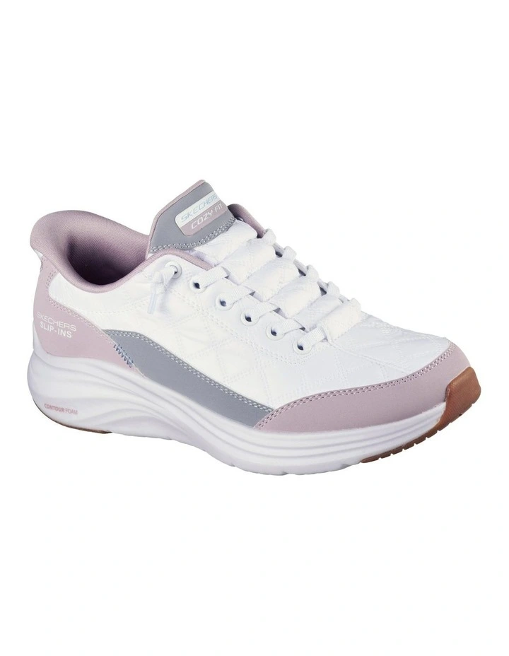 150404 Cozy Fit Contour Foam Slip Ins Shoes in White image 1