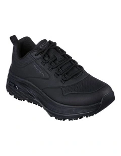 Work Max Cushioning Arch Fit Slip Resistant Shoe in Black