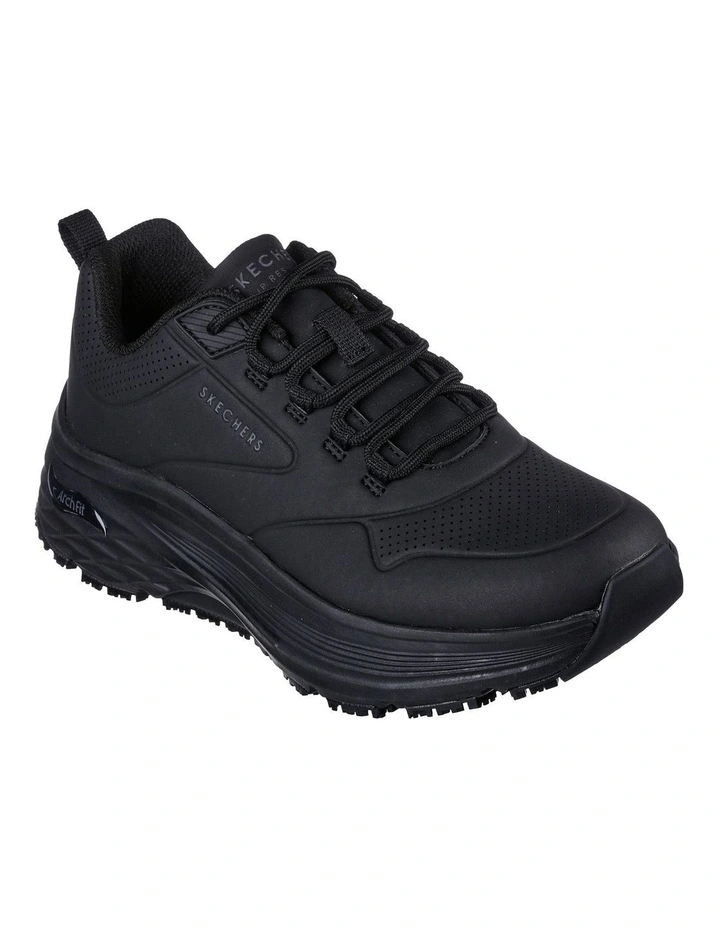Work Max Cushioning Arch Fit Slip Resistant Shoe in Black image 1