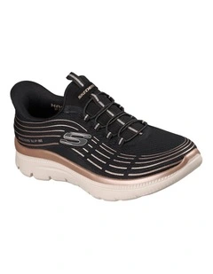 Slip-Ins Summits Plus Shoes in Black/Rose Gold