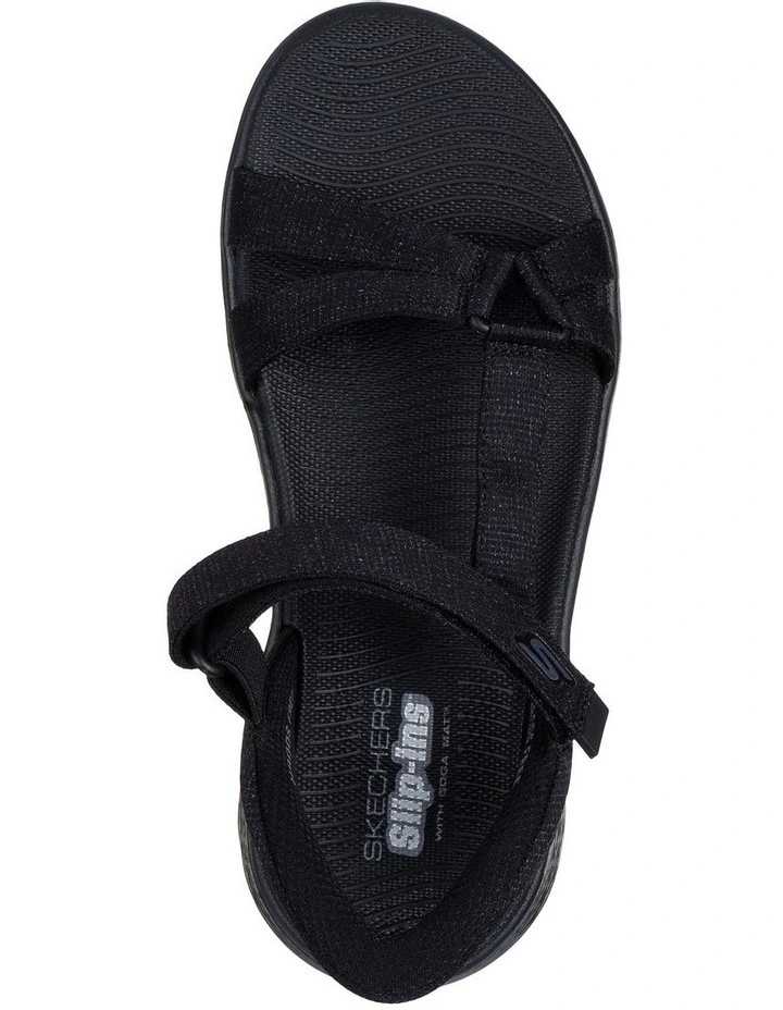 Skechers Slip-Ins: Go Walk Flex Illuminate Sandal in BBK Black image 2
