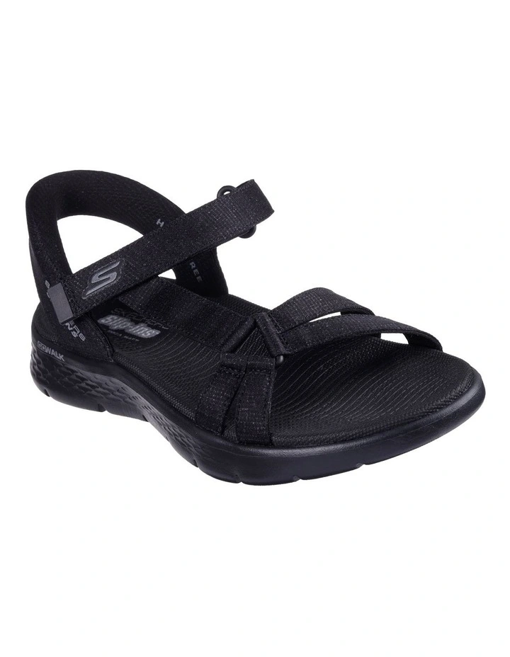 Skechers Slip-Ins: Go Walk Flex Illuminate Sandal in BBK Black image 4