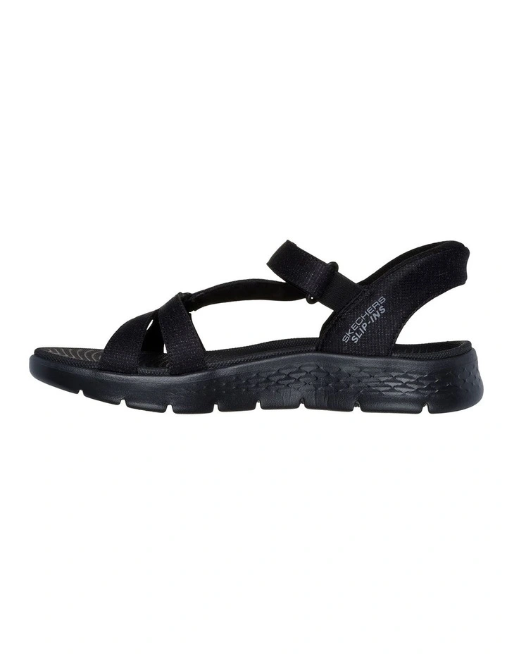 Skechers Slip-Ins: Go Walk Flex Illuminate Sandal in BBK Black image 5