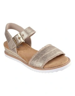 Bobs Desert Kiss Sandal in Gold Crush
