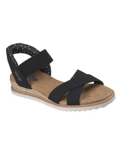 Golden Lily Bobs Desert Kiss Sandal in Black