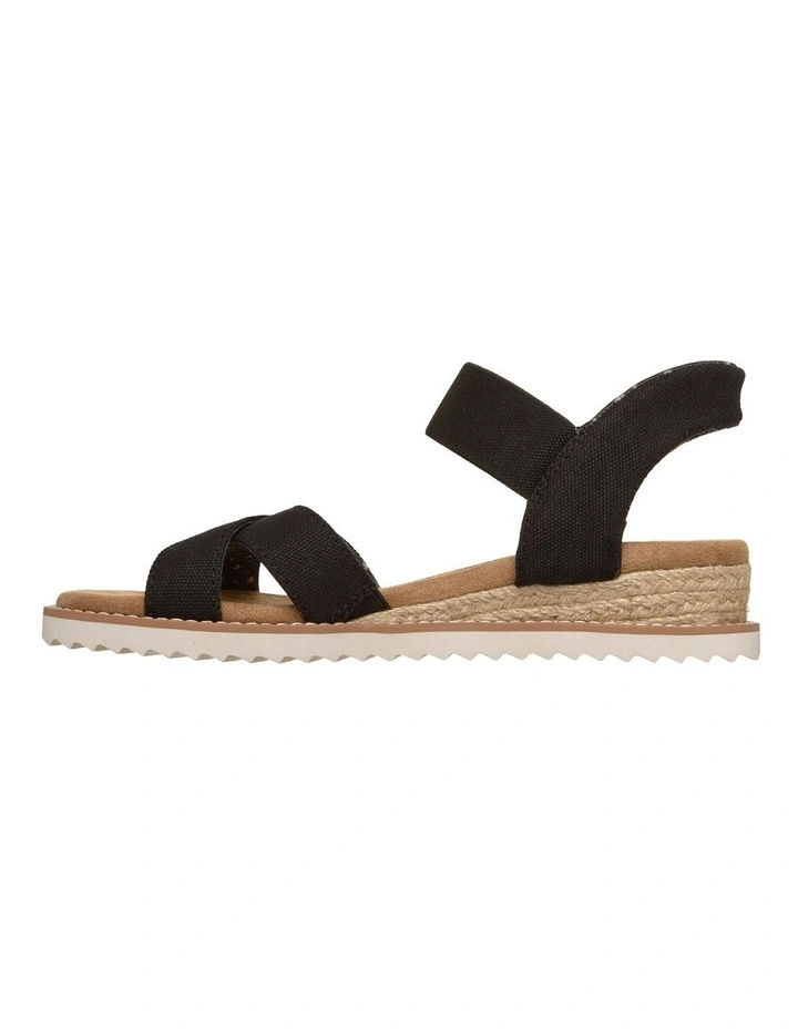 Golden Lily Bobs Desert Kiss Sandal in Black image 3