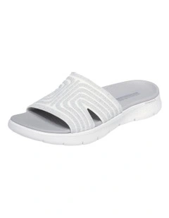 141502 Go Walk Flex Sandal in White