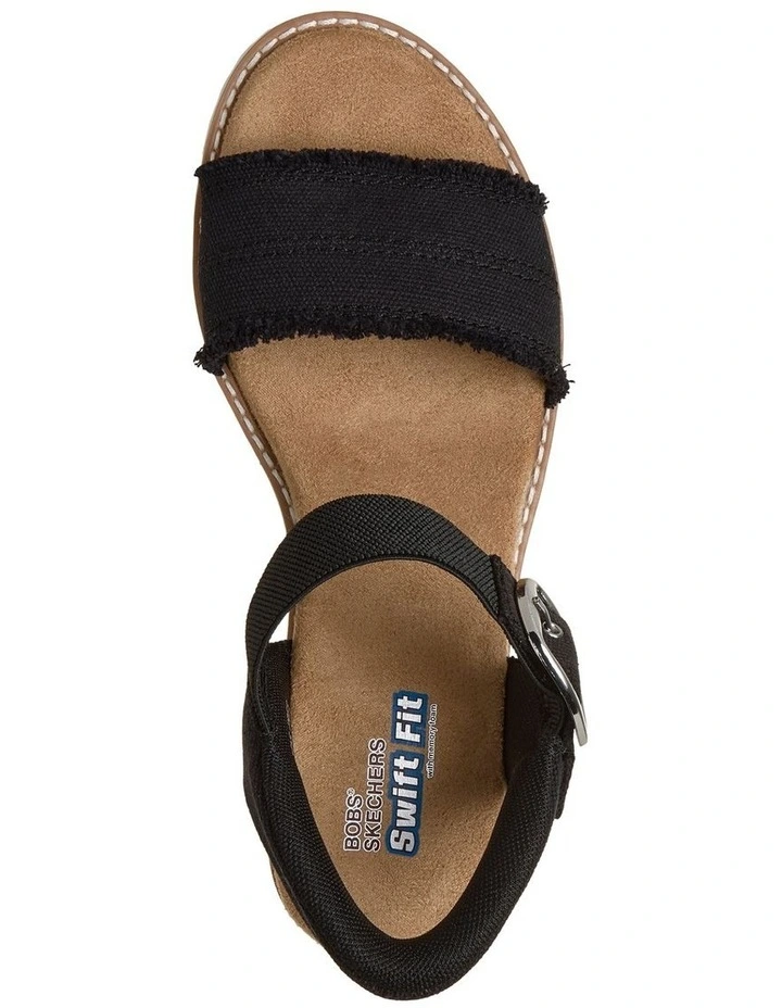 114419 BLK - SKECHERS SLIP-INS: BOBS DESERT KISS - FRAYED FUN image 2