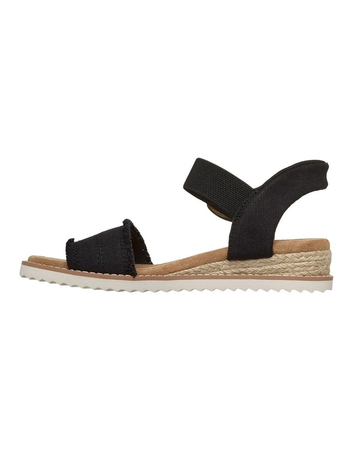 114419 BLK - SKECHERS SLIP-INS: BOBS DESERT KISS - FRAYED FUN image 6