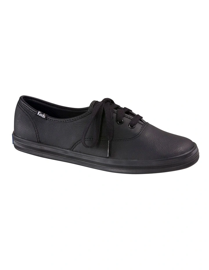 all black leather keds