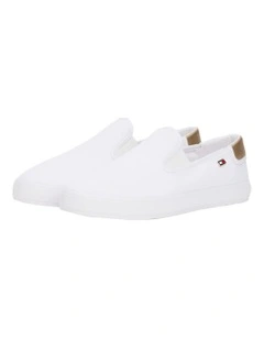 Canvas Slip-on Trainers Shoes in White
