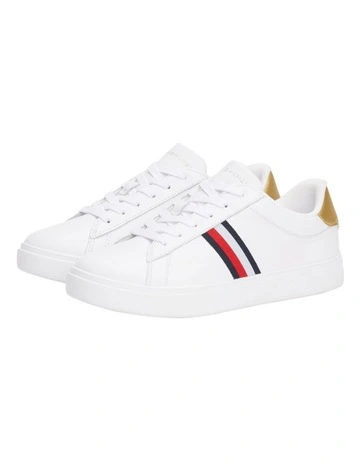Essential Leather Court Trainers in White