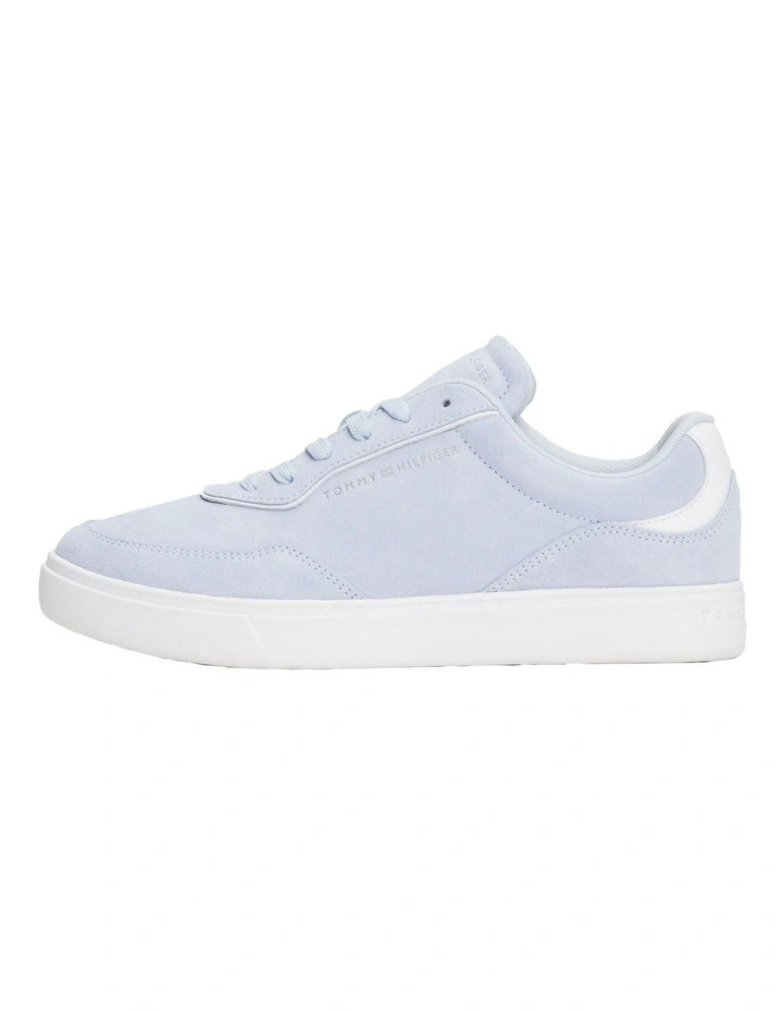 Casual Suede Embossed Logo Trainers in Blue image 6
