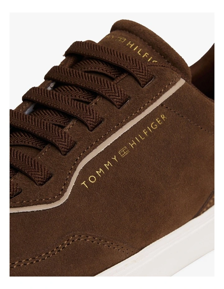 Suede Cupsole Sneakers in Brown image 4