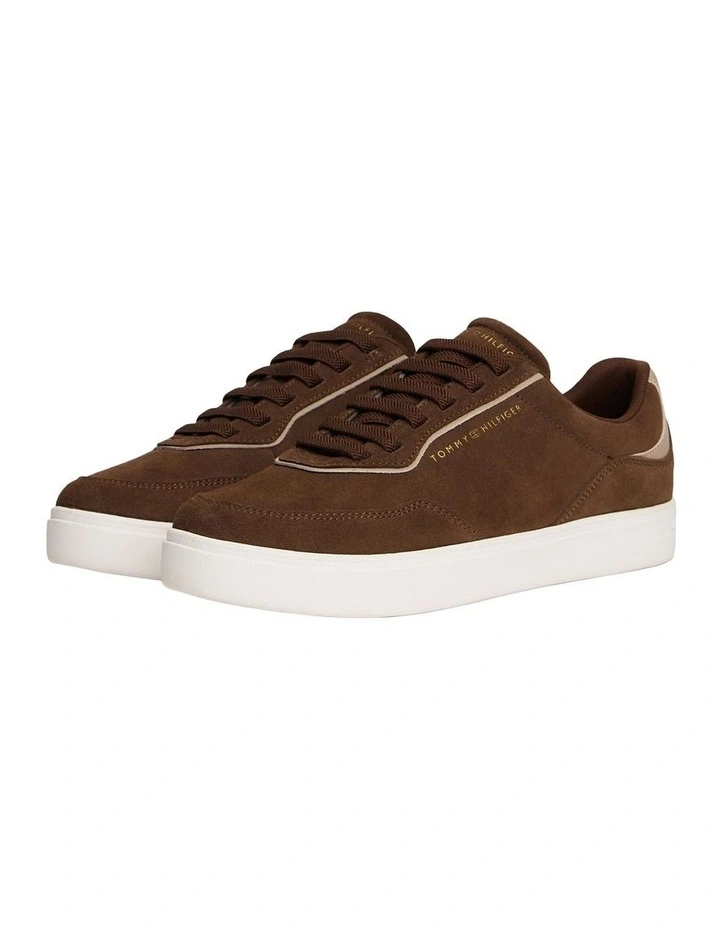 Suede Cupsole Sneakers in Brown image 5