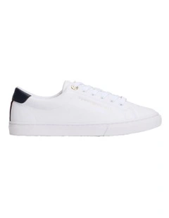 Lulu Corporate Stripe Sneaker in White
