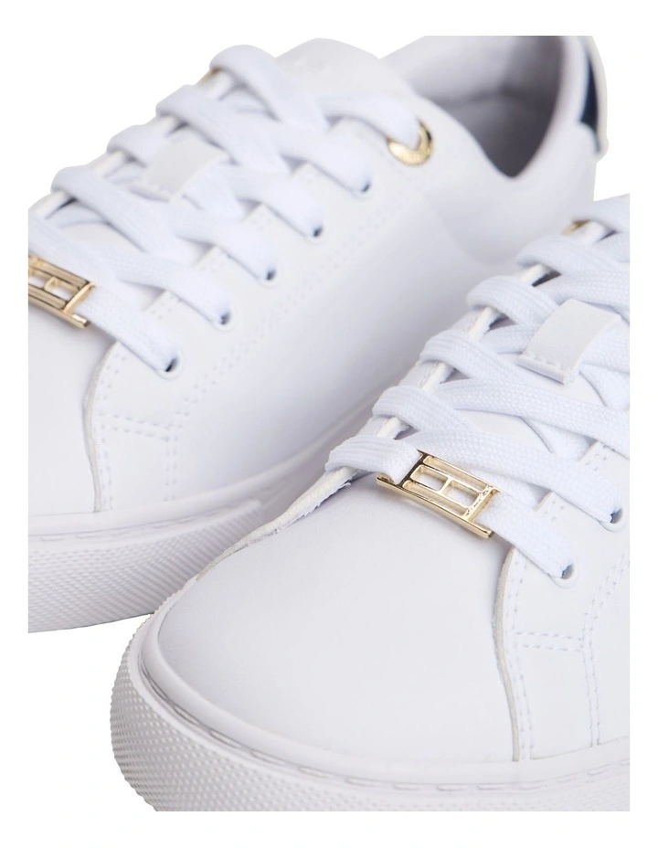 Lulu Corporate Stripe Sneaker in White image 4