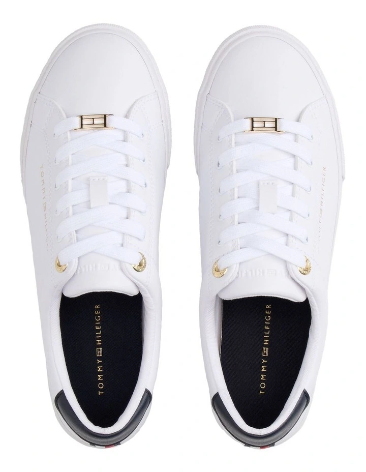 Lulu Corporate Stripe Sneaker in White image 5