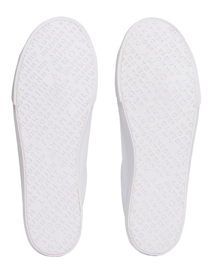 Lulu Shiny Trim Sneaker in White image 6