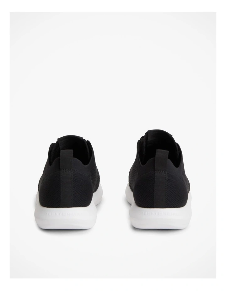 Enamel Flag Knit Trainers in Black image 5