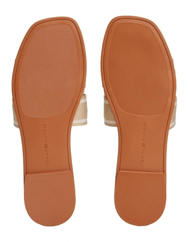 Webbing Woven Logo Strap Mules in Horseradish image 5