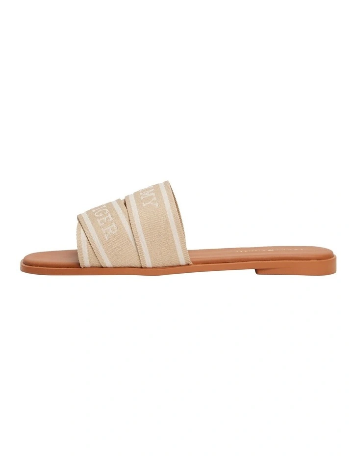 Webbing Woven Logo Strap Mules in Horseradish image 6