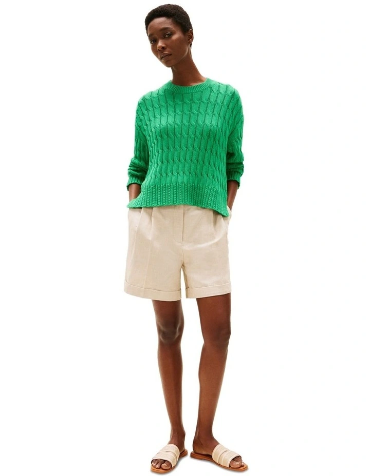 Webbing Woven Logo Strap Mules in Horseradish image 7