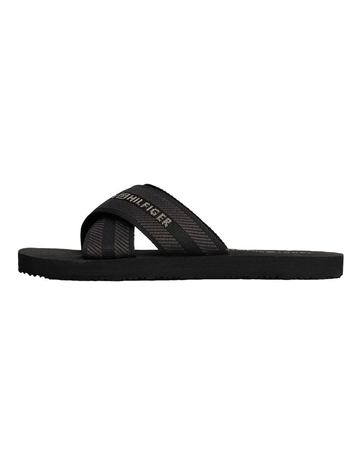 Demi Cross Strap Beach Sandal in Black image 2