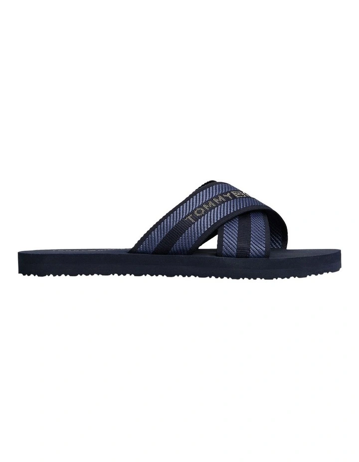 Demi Cross Strap Beach Sandal in Navy image 1