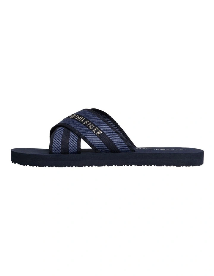 Demi Cross Strap Beach Sandal in Navy image 2
