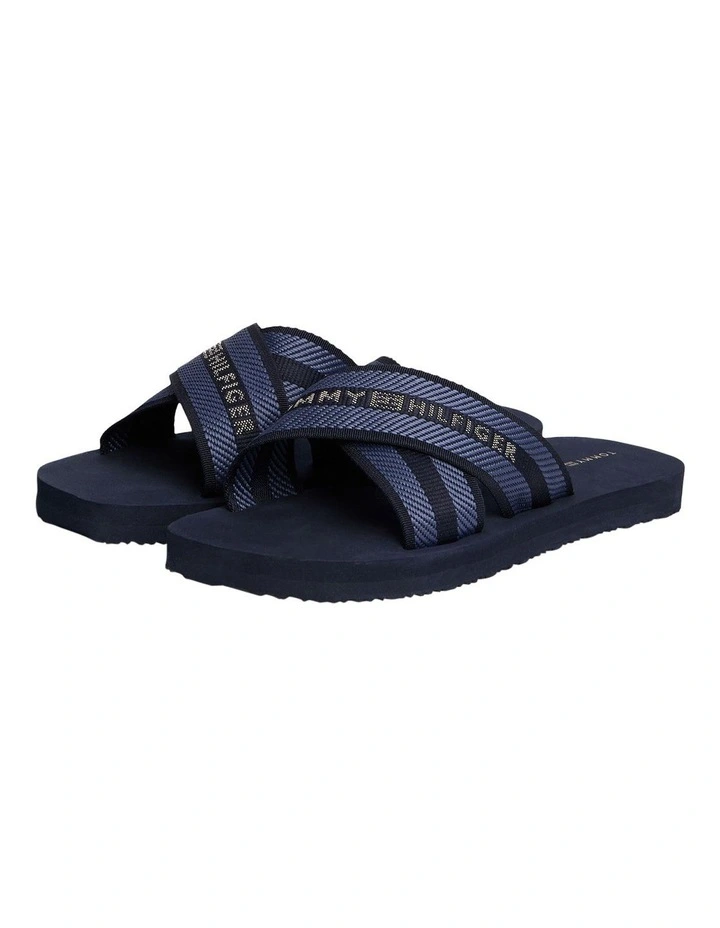 Demi Cross Strap Beach Sandal in Navy image 3