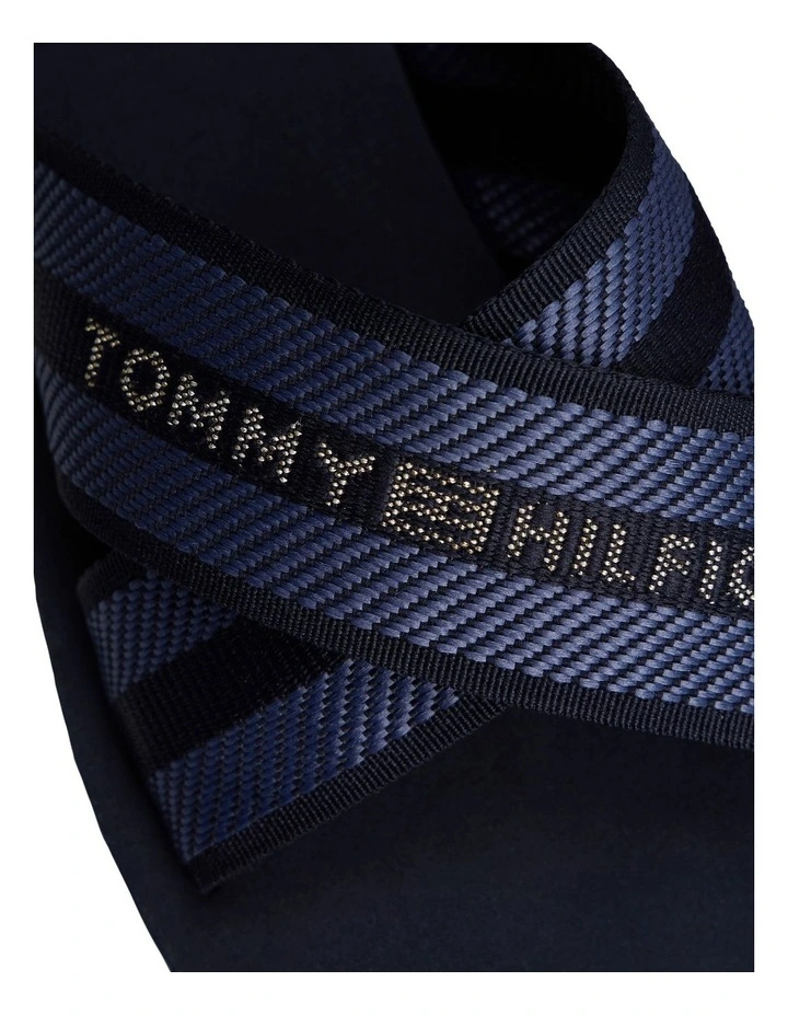 Demi Cross Strap Beach Sandal in Navy image 5