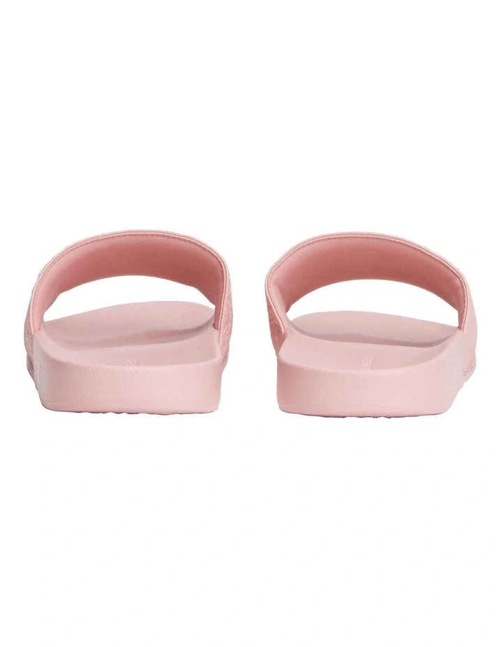 Embossed Monogram Pool Slides in Pink image 7