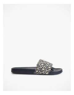 Maezie Monogram Pool Slide in Space