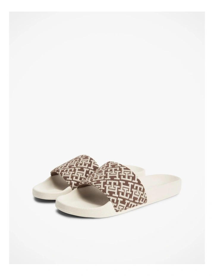 Maezie Monogram Pool Slides in Rich image 2