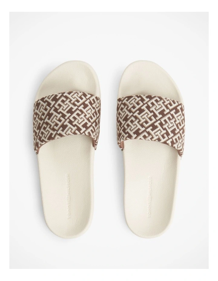 Maezie Monogram Pool Slides in Rich image 3