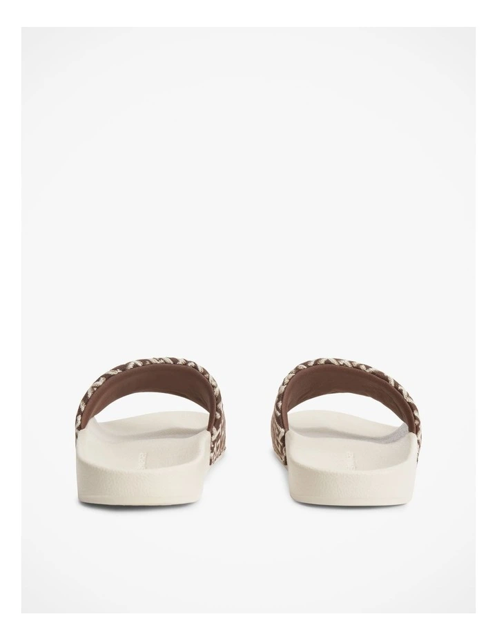 Maezie Monogram Pool Slides in Rich image 5