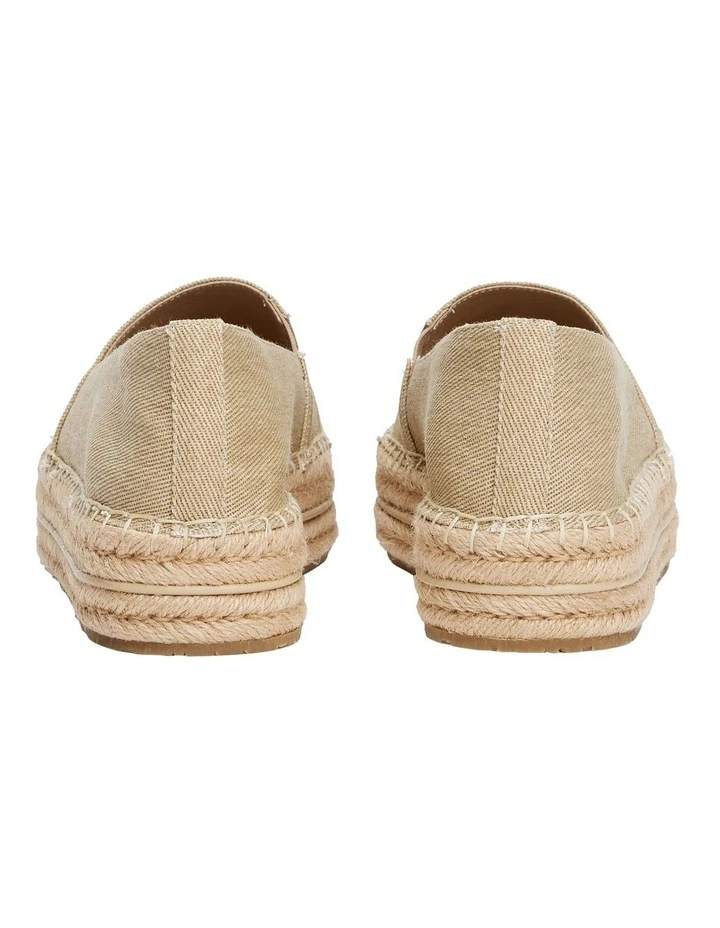 Denim Platform Espadrilles in Horseradish image 2