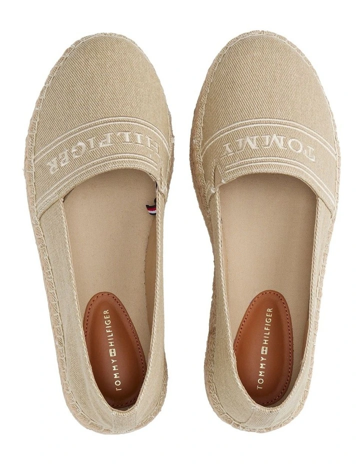 Denim Platform Espadrilles in Horseradish image 3