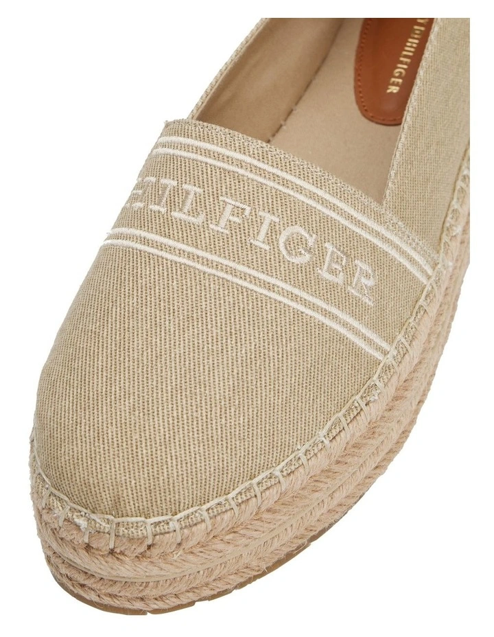 Denim Platform Espadrilles in Horseradish image 4