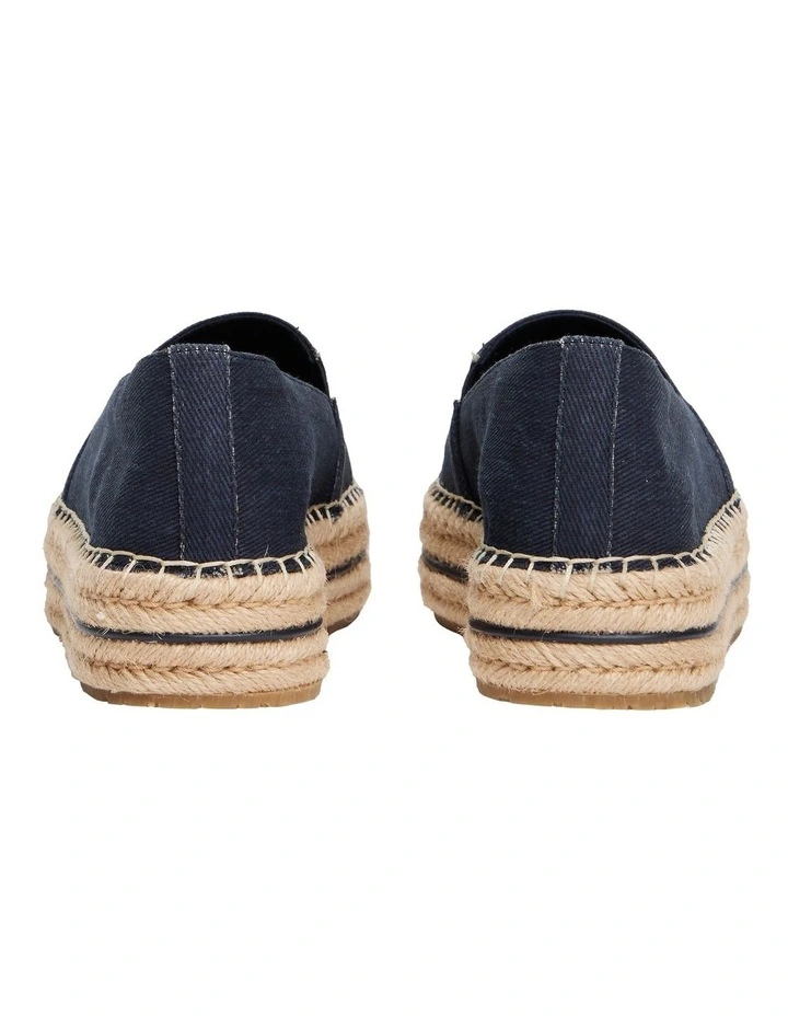Denim Platform Espadrilles in Space Blue image 2