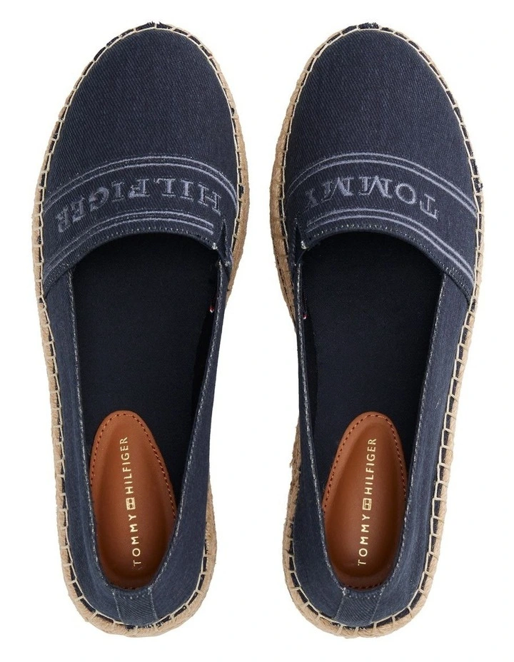 Denim Platform Espadrilles in Space Blue image 3