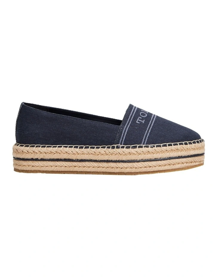 Denim Platform Espadrilles in Space Blue image 6