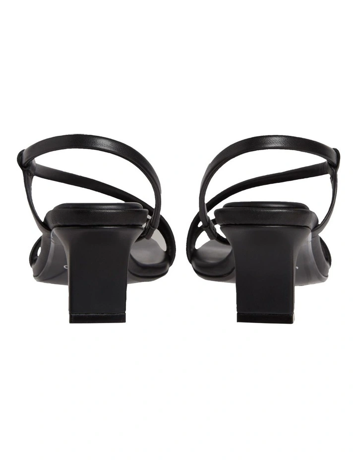 Square Toe Heeled Sandal in Black image 3