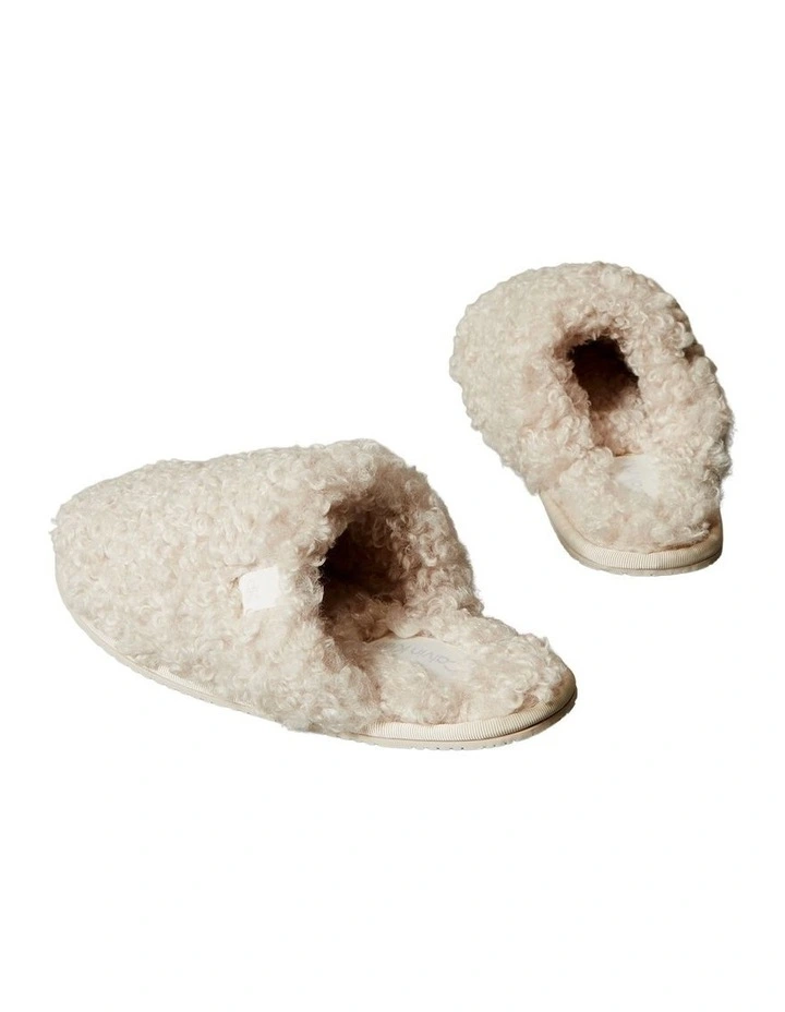 Faux Shearling Sherpa Slipper in Marshmallow image 2